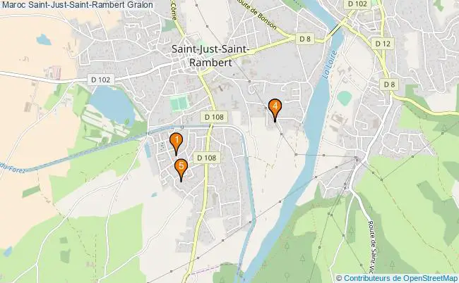 plan Maroc Saint-Just-Saint-Rambert Associations Maroc Saint-Just-Saint-Rambert : 6 associations
