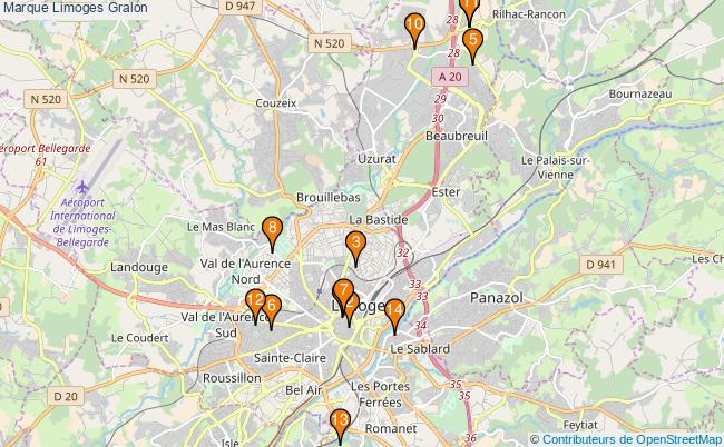 plan Marque Limoges Associations Marque Limoges : 13 associations