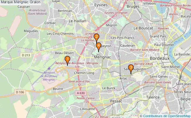 plan Marque Mérignac Associations Marque Mérignac : 7 associations