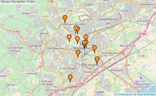 plan Marque Montpellier Associations Marque Montpellier : 13 associations