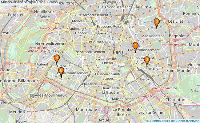 plan Masso-kinésithérapie Paris Associations masso-kinésithérapie Paris : 3 associations