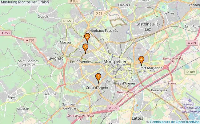 plan Mastering Montpellier Associations mastering Montpellier : 5 associations