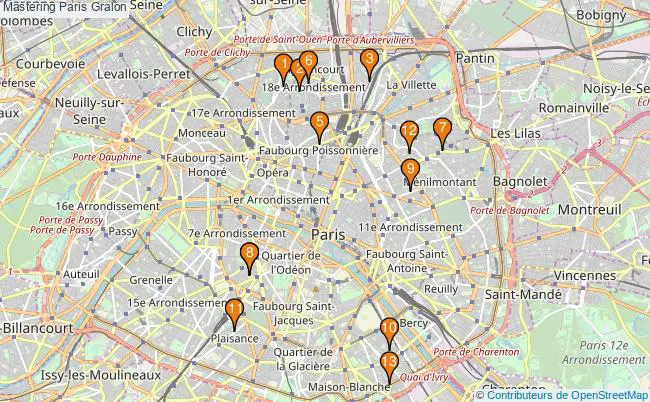 plan Mastering Paris Associations mastering Paris : 28 associations