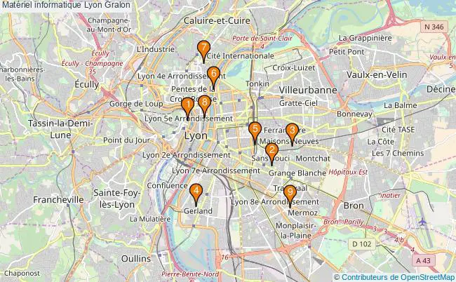 plan Matériel informatique Lyon Associations matériel informatique Lyon : 13 associations