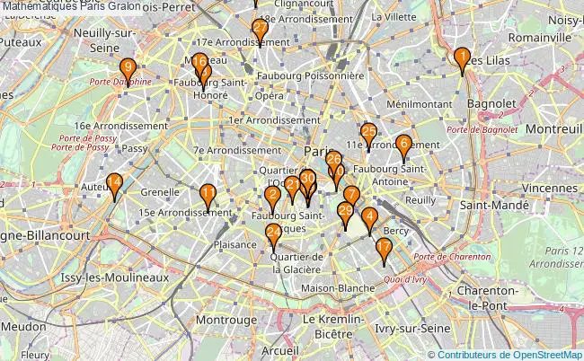 plan Mathématiques Paris Associations mathématiques Paris : 78 associations