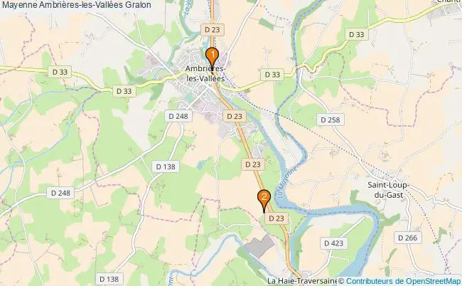 plan Mayenne Ambrières-les-Vallées Associations Mayenne Ambrières-les-Vallées : 3 associations