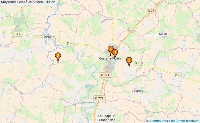 plan Mayenne Cossé-le-Vivien Associations Mayenne Cossé-le-Vivien : 4 associations