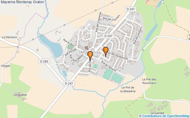 plan Mayenne Montenay Associations Mayenne Montenay : 2 associations