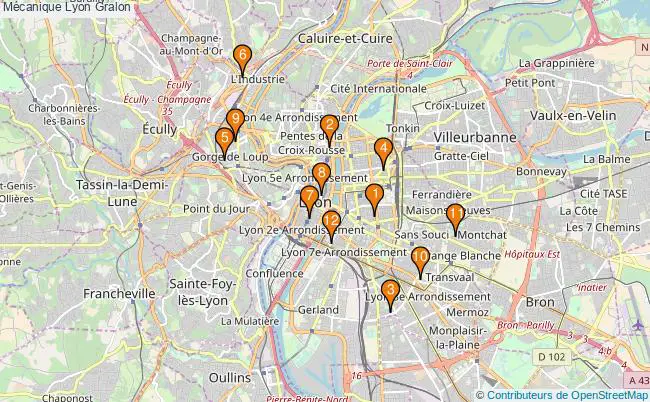 plan Mécanique Lyon Associations mécanique Lyon : 18 associations