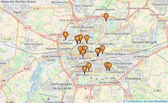 plan Médecine Rennes Associations médecine Rennes : 23 associations