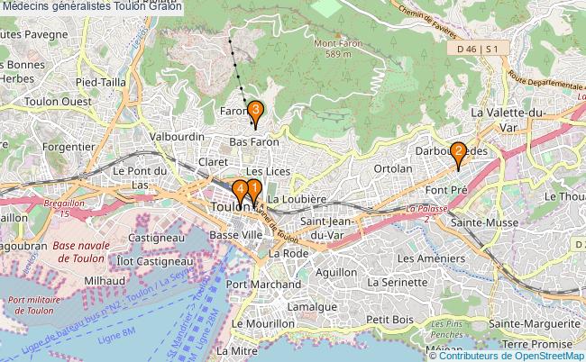 plan Médecins généralistes Toulon Associations médecins généralistes Toulon : 3 associations