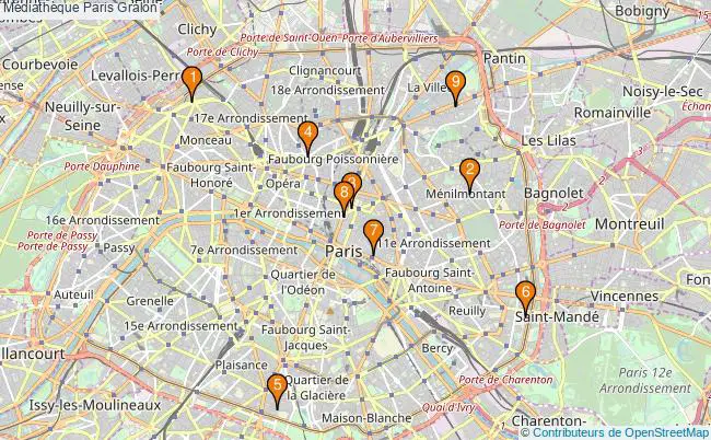 plan Médiathèque Paris Associations médiathèque Paris : 13 associations