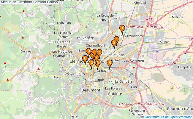 plan Médiation Clermont-Ferrand Associations médiation Clermont-Ferrand : 16 associations