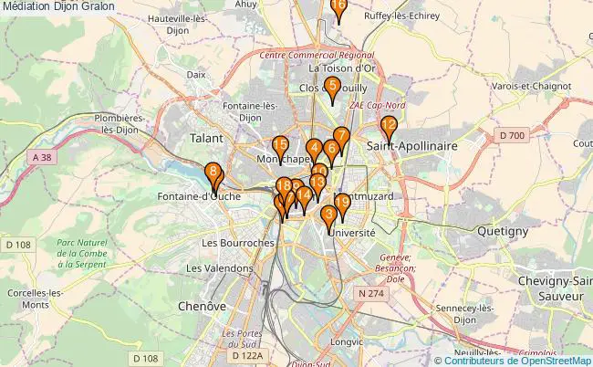 plan Médiation Dijon Associations médiation Dijon : 26 associations