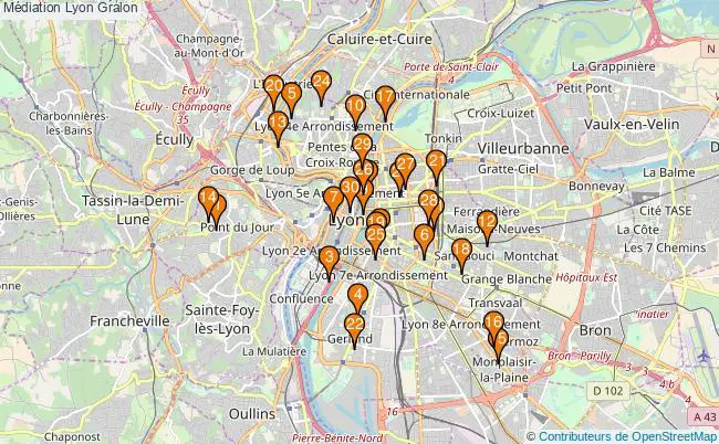 plan Médiation Lyon Associations médiation Lyon : 114 associations