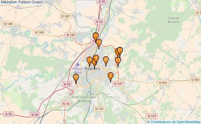 plan Médiation Poitiers Associations médiation Poitiers : 23 associations