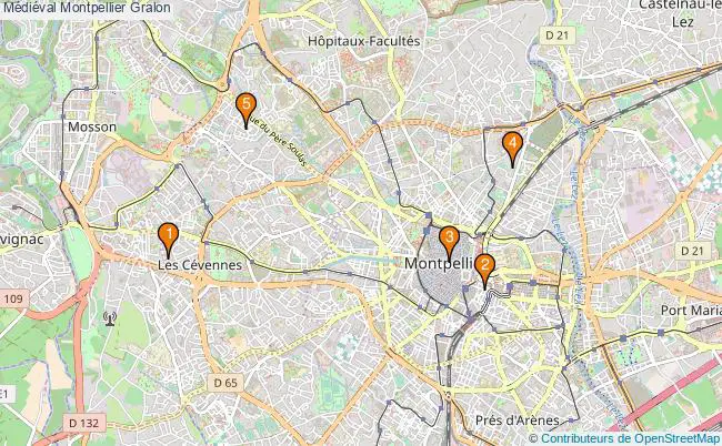 plan Médiéval Montpellier Associations médiéval Montpellier : 7 associations