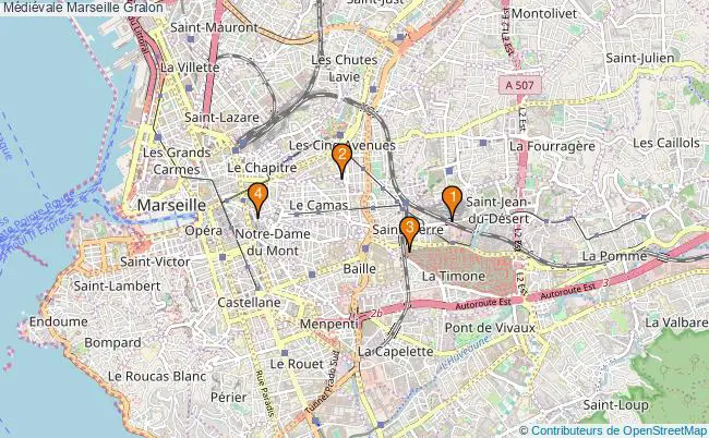 plan Médiévale Marseille Associations médiévale Marseille : 4 associations