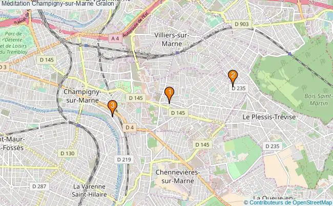 plan Méditation Champigny-sur-Marne Associations méditation Champigny-sur-Marne : 4 associations
