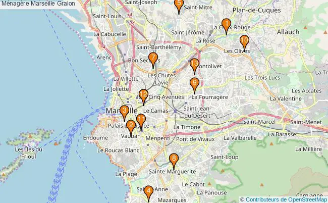 plan Ménagère Marseille Associations Ménagère Marseille : 13 associations
