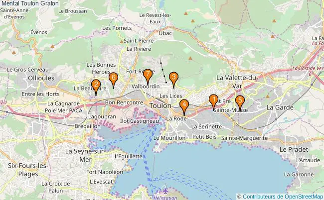 plan Mental Toulon Associations Mental Toulon : 8 associations