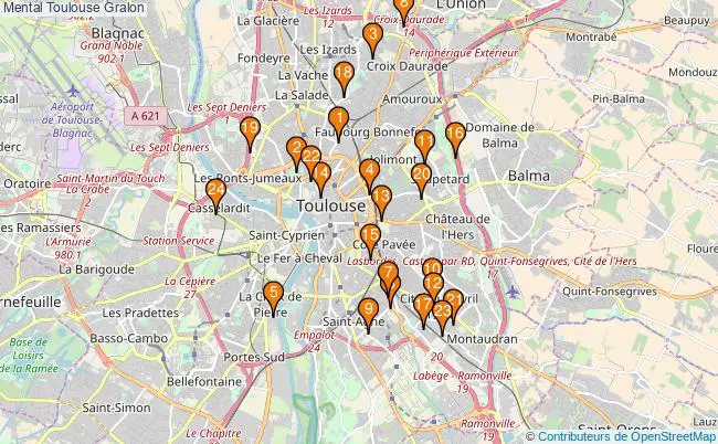plan Mental Toulouse Associations Mental Toulouse : 23 associations
