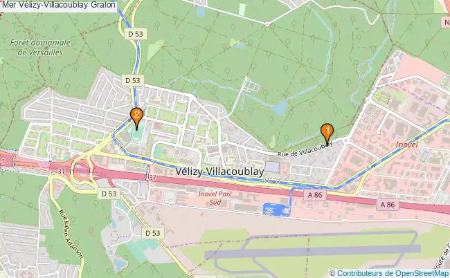 plan Mer Vélizy-Villacoublay Associations Mer Vélizy-Villacoublay : 3 associations