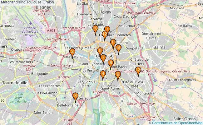 plan Merchandising Toulouse Associations merchandising Toulouse : 21 associations