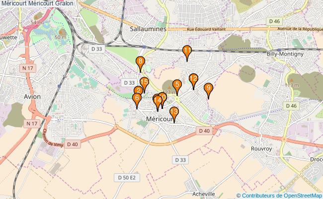 plan Méricourt Méricourt Associations Méricourt Méricourt : 15 associations