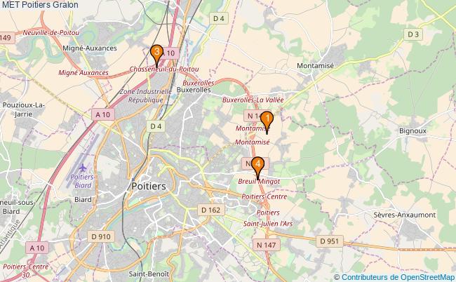 plan MET Poitiers Associations MET Poitiers : 6 associations