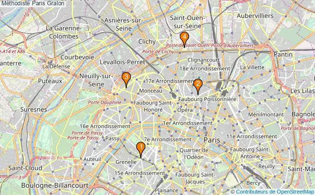 plan Méthodiste Paris Associations méthodiste Paris : 4 associations