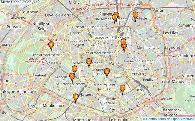plan Métro Paris Associations métro Paris : 13 associations
