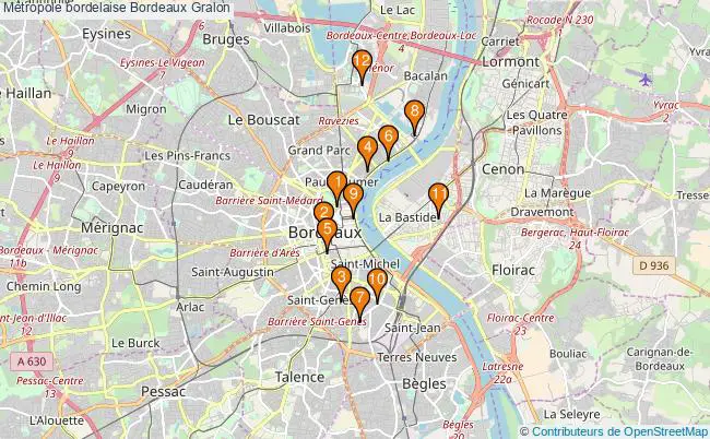 plan Métropole bordelaise Bordeaux Associations métropole bordelaise Bordeaux : 12 associations