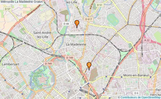plan Métropole La Madeleine Associations métropole La Madeleine : 1 associations
