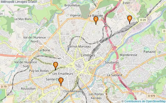 plan Métropole Limoges Associations métropole Limoges : 3 associations