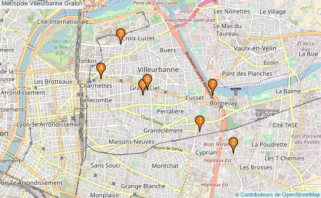 plan Métropole Villeurbanne Associations métropole Villeurbanne : 7 associations