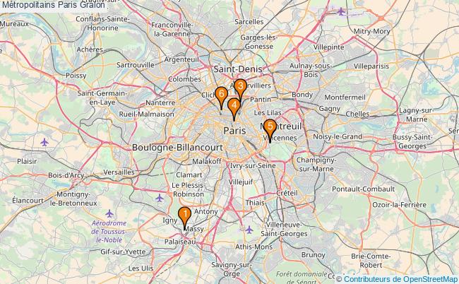plan Métropolitains Paris Associations Métropolitains Paris : 8 associations
