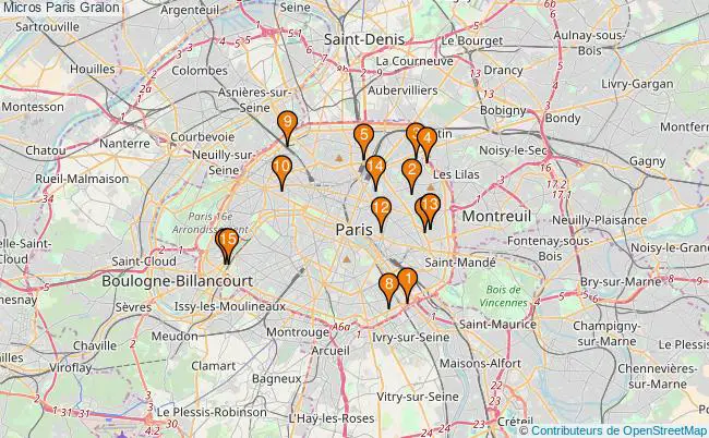 plan Micros Paris Associations micros Paris : 18 associations