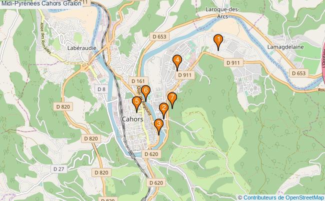 plan Midi-Pyrénées Cahors Associations Midi-Pyrénées Cahors : 7 associations