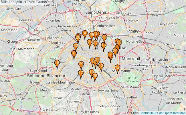 plan Milieu hospitalier Paris Associations milieu hospitalier Paris : 33 associations