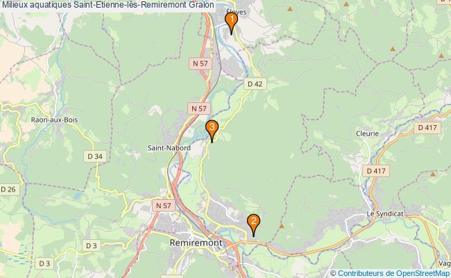 plan Milieux aquatiques Saint-Etienne-lès-Remiremont Associations Milieux aquatiques Saint-Etienne-lès-Remiremont : 3 associations