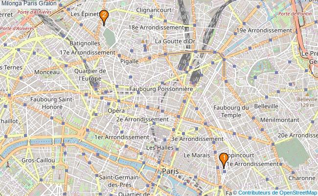 plan Milonga Paris Associations milonga Paris : 3 associations