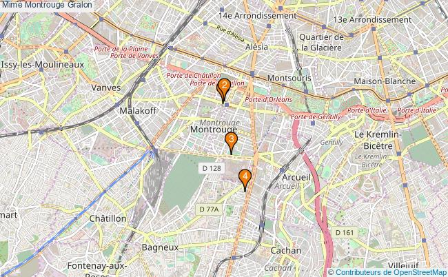 plan Mime Montrouge Associations mime Montrouge : 4 associations