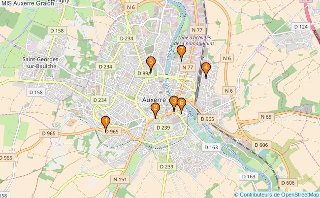 plan MIS Auxerre Associations MIS Auxerre : 4 associations