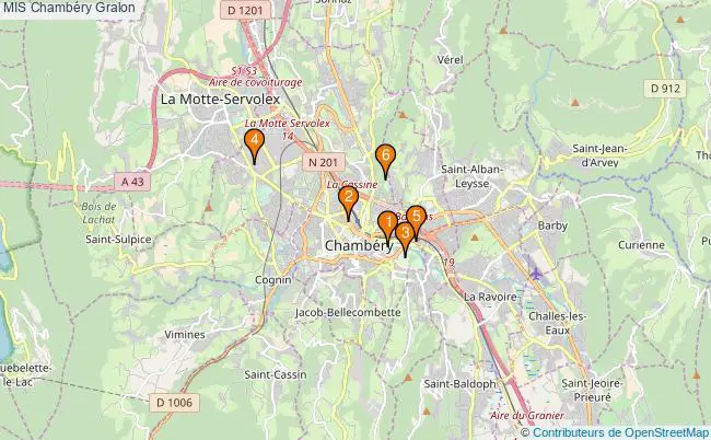 plan MIS Chambéry Associations MIS Chambéry : 6 associations