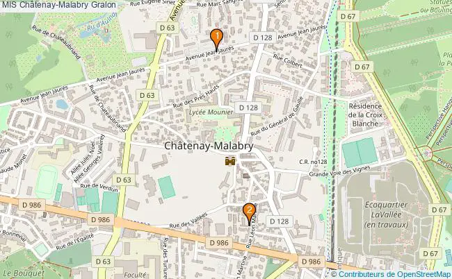 plan MIS Châtenay-Malabry Associations MIS Châtenay-Malabry : 3 associations
