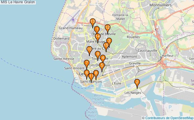 plan MIS Le Havre Associations MIS Le Havre : 14 associations