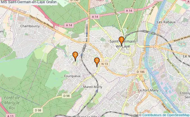plan MIS Saint-Germain-en-Laye Associations MIS Saint-Germain-en-Laye : 3 associations