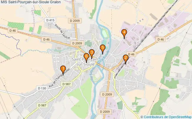 plan MIS Saint-Pourçain-sur-Sioule Associations MIS Saint-Pourçain-sur-Sioule : 6 associations