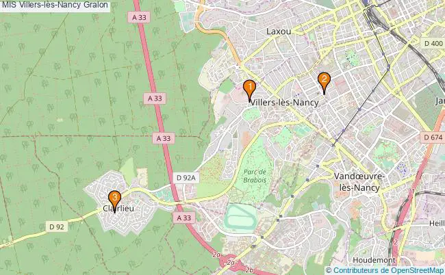 plan MIS Villers-lès-Nancy Associations MIS Villers-lès-Nancy : 3 associations